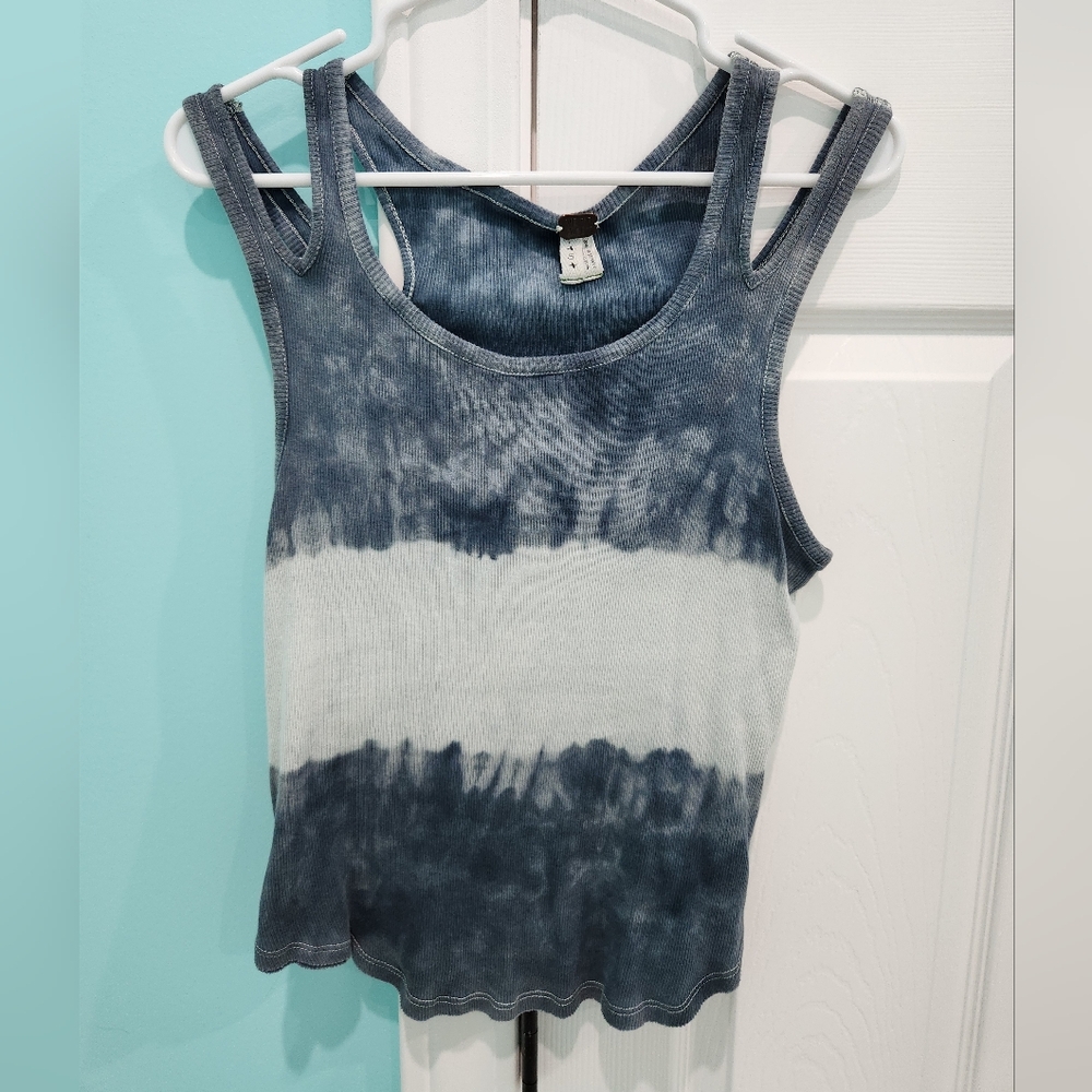Free People We the Free Tie Dye Double Strap Tank Top Size P S